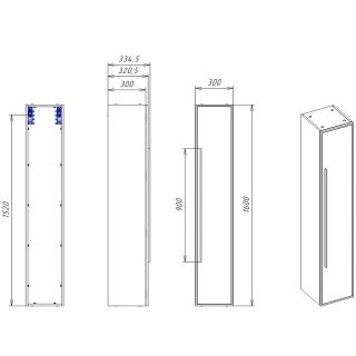 Шкаф-пенал La Fenice Elba Bianco FNC-05-ELB-B-30 30 см
